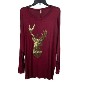 Celeste‎ Women Long Sleeve Boat Neck Top Size 3XL